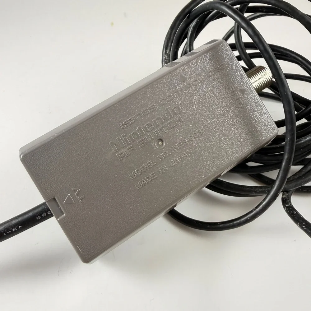 Vintage Nintendo RF Switch NES-003 Adapter for NES SNES Control Deck Grey